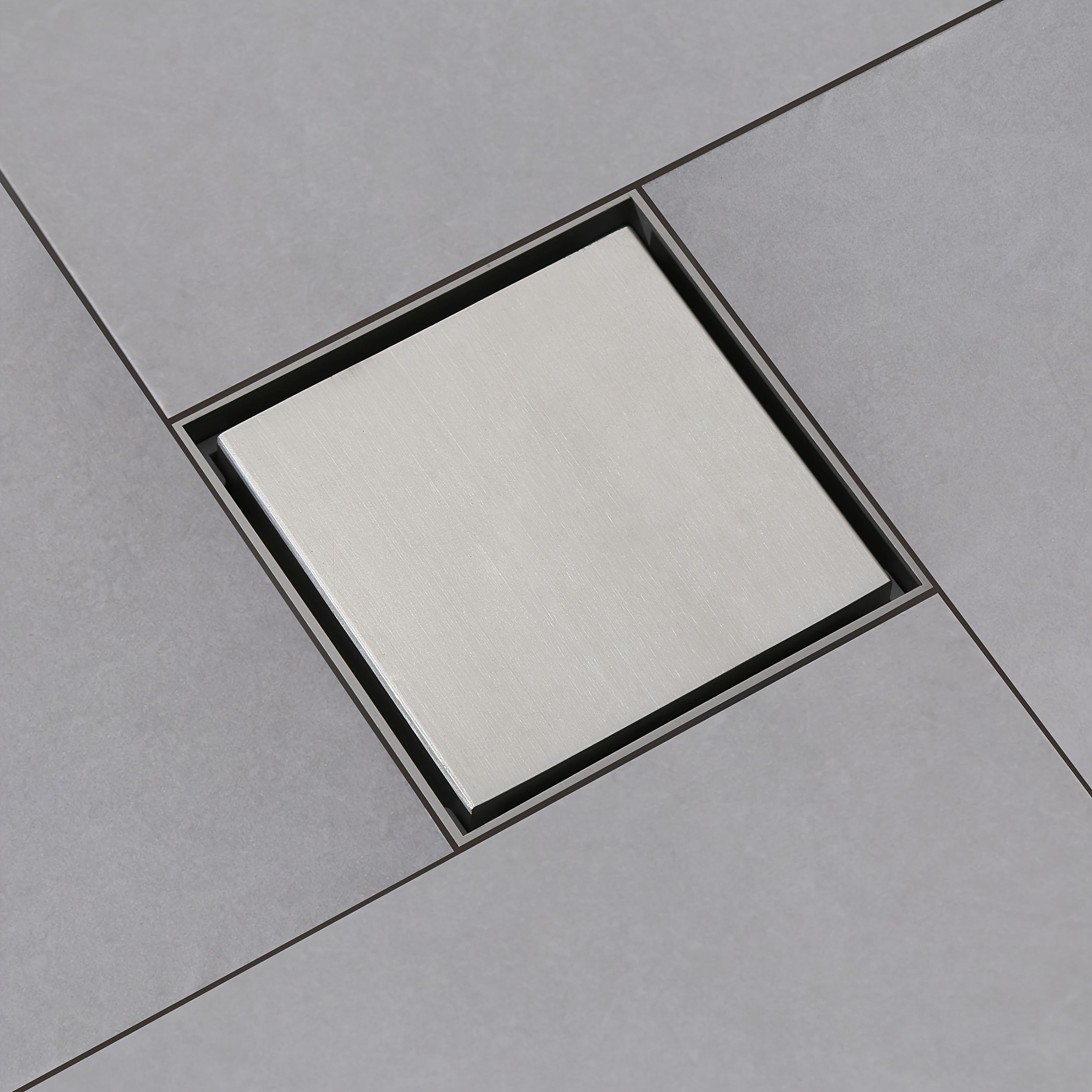 10.16cm Solid Stainless Steel Square Shower Floor Drain with Tile Insert Grille & Removable Cover - Heavy-Duty Odor-Resistant, Anti-Clog Design, Easy Installation for Bathroom, Kitchen Sink Drains - Modern Home Plumbing Fixture, Shower Drain Cover