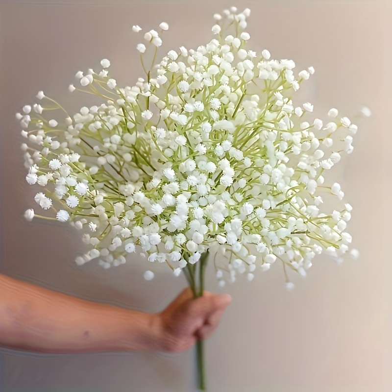 

18pcs Artificial Babys Breath Bouquet, Real Touch Flowers, High-quality Plastic, , For Diy Wedding, Party, Home, Garden, Office Decor, Art , Thanksgiving, 's Day, Valentine's, Day