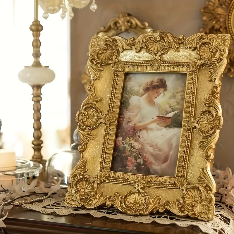 elegant golden baroque style frame romantic vintage wedding Temu