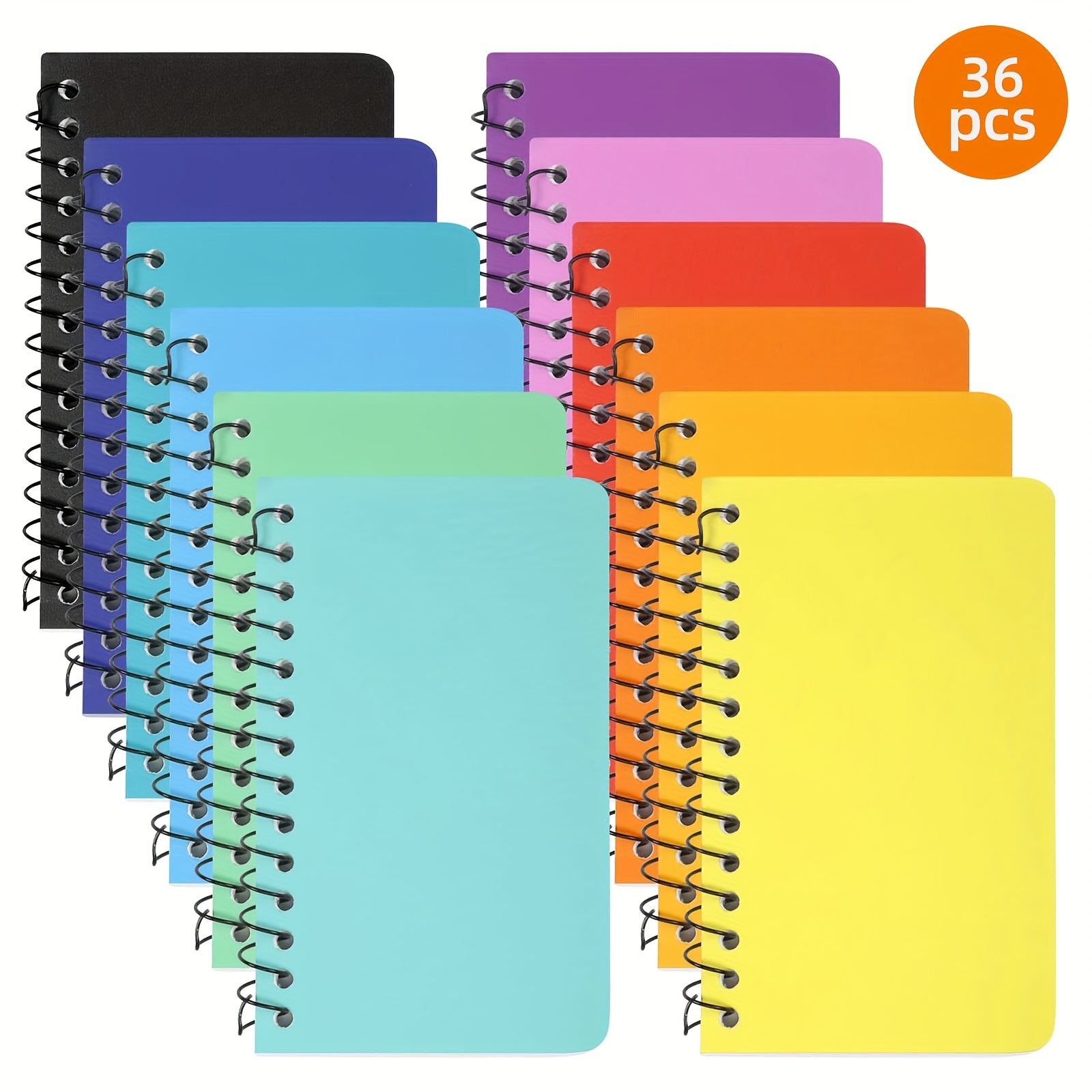 

36 Pack Small Spiral Notebook Pocket Notebooks Memo Pads Small Notepads Lined College Ruled Paper, 12 Assorted Colors 60 Sheet Mini Pads For Home Office And School Accessories, 3x5 Inches
