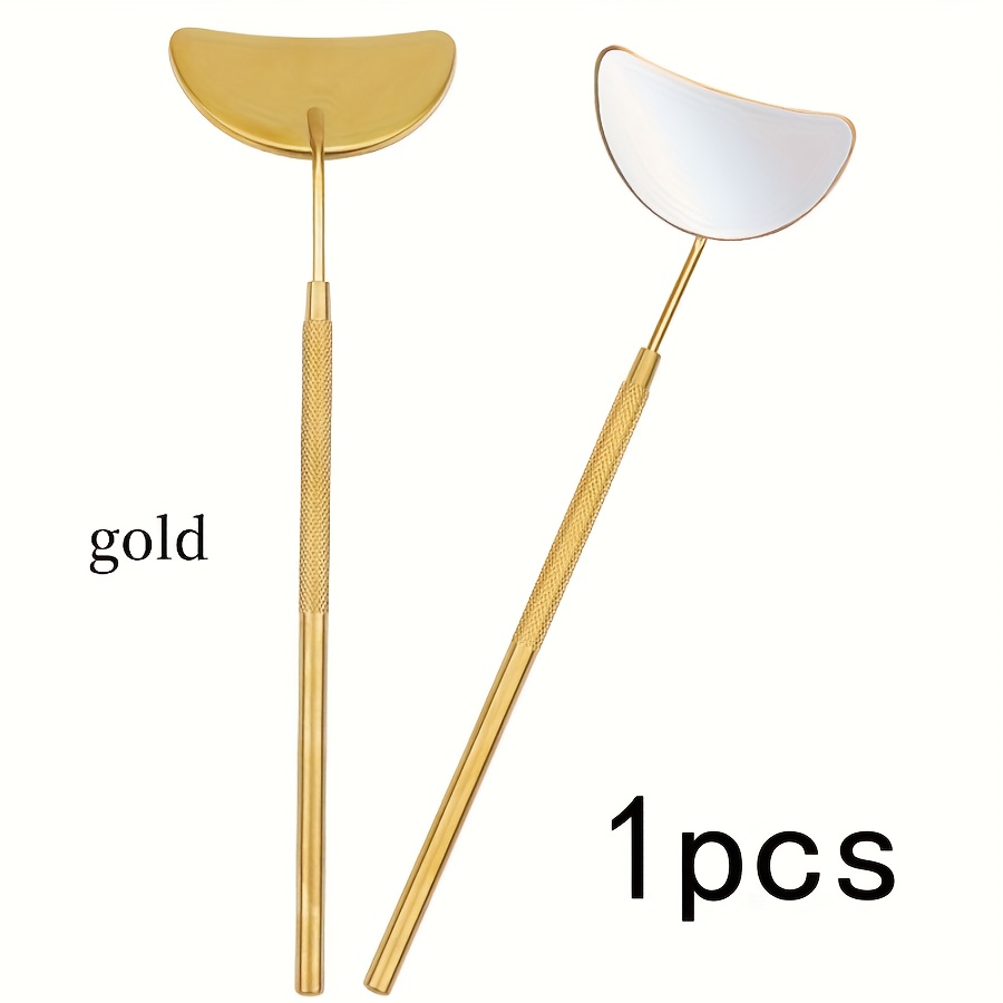 A Single Piece Of A Crescent-shaped Mirror Designed For Eyelash Extensions. It Conforms , To See Of The Eyelashes. In Colors