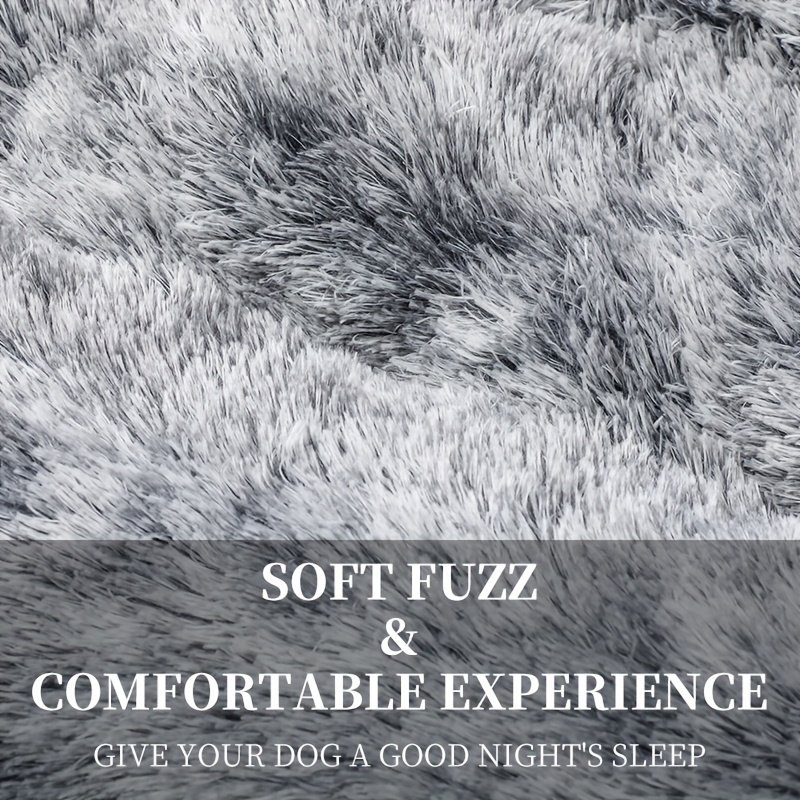 luxury plush dog bed with non slip bottom cushioned interior easy     indoor outdoor use soft polyester pet bed for medium small extra small dogs   decor elegant gray   enhancement stylish pet accessory Product details 1