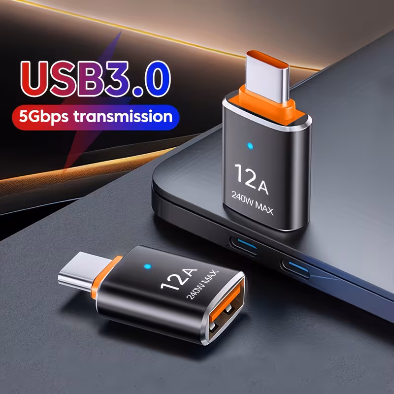 6pcs 3pcs a to c 3pcs c to a usb c otg adapters hub type c usb to usb type c otg adapters data transfer for macbook for samsung xiaomi honor poco Product details 4