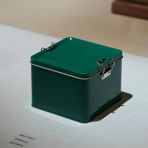 2pcs multicolor square metal tins with snap closure food grade iron storage containers for thanksgiving more