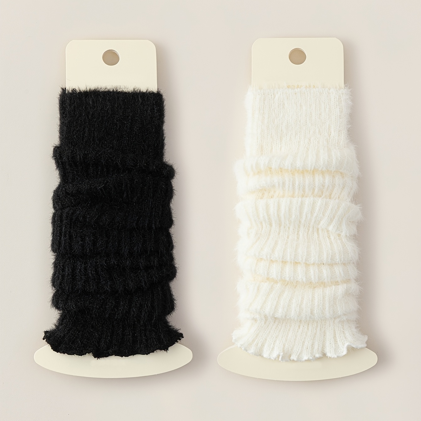 TEMU 2 Paires de Protège-Chaussettes pour Femmes, Couvre-Jambes, Doux, Chauds, Doublés, Épais, Adaptés à et à l'Hiver, Polyvalents, Mode Printemps,