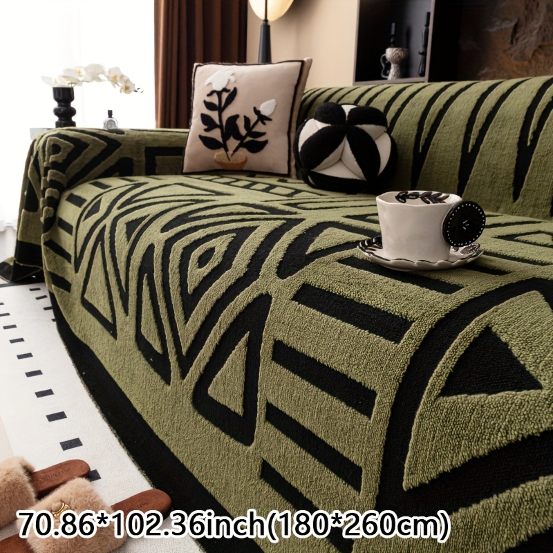 Mirror Yi Thick Plush Sofa Cover, Pet-Friendly Design