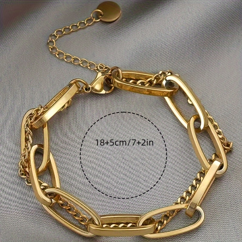 Double Layered Golden Bracelet for Women