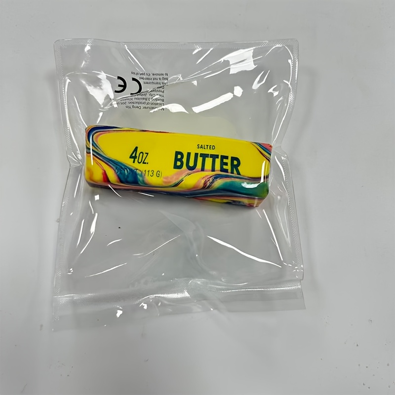 Image of 1pc Colorful Flowery Yellow Butter Stick Extrusion Toy, Suitable For Kneading And Squeezing, Providing An Extremely Fun And Experience. This Toy Features A Slow-release Design And In Random Styles