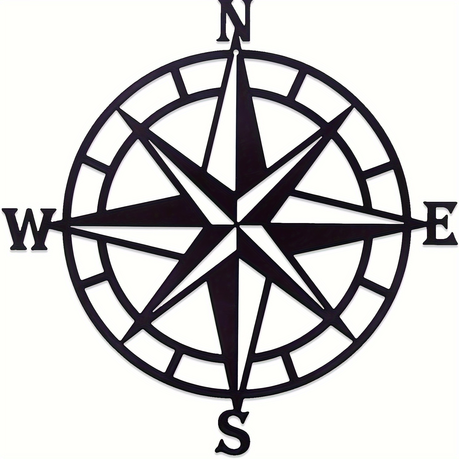 

1pc, Metal Decorative Nautical Compass Wall Decor, Living Room Bedroom Office Porch Garden Patio Signs Wall Hanging Art Beach Theme Home Decoration (black)