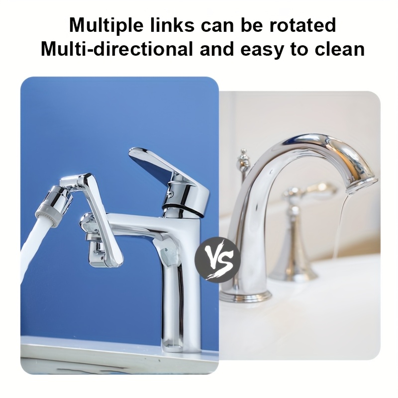 304 stainless steel mechanical arm faucet rotatable spout with multi functional adapter head splash proof for toilet and washbasin details 3