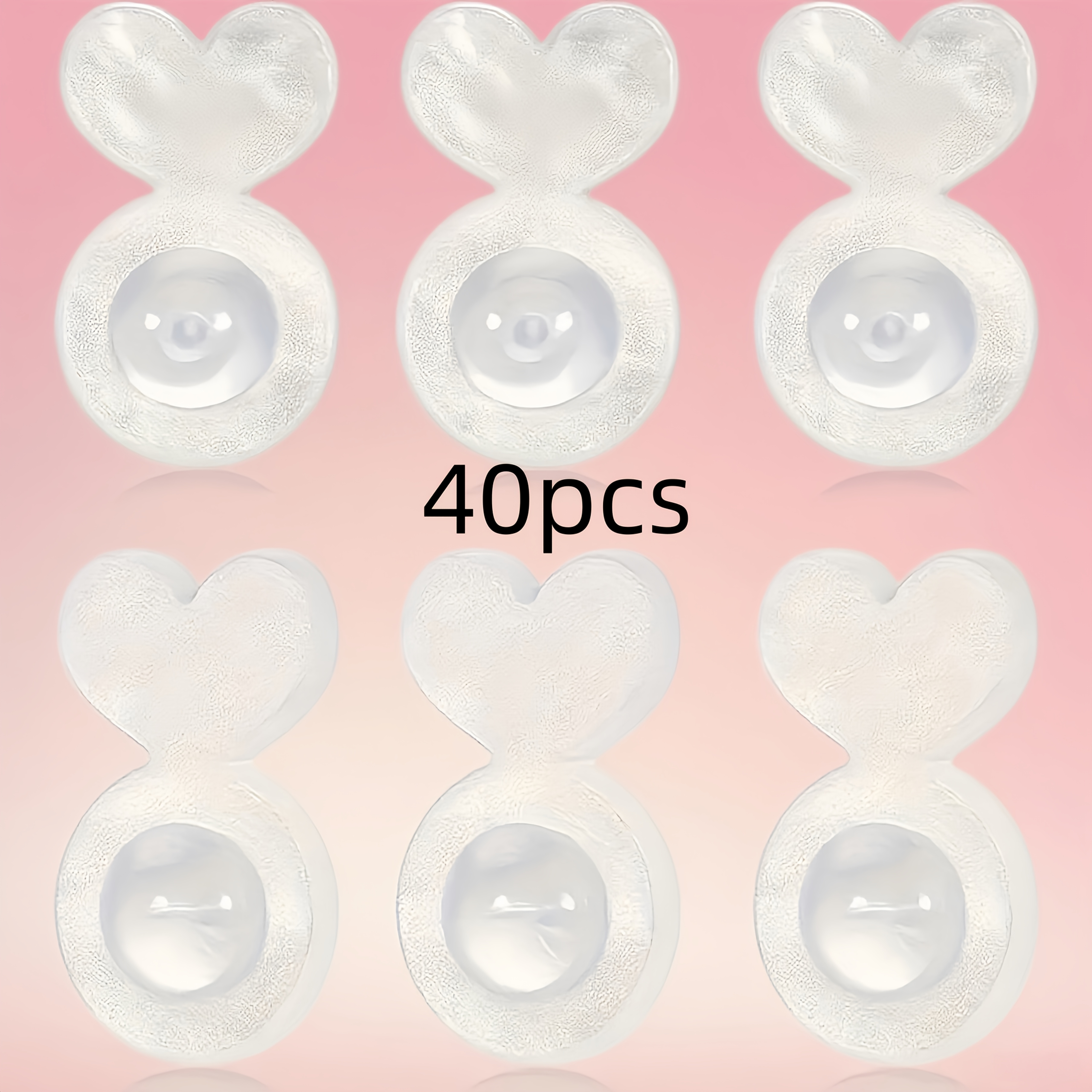 40 Silicone Earring Lifters- Transparent Earlobe Back Support Pads For Heavy Earrings- Comfortable Rubber Earring Back Replacement To Prevent Ear Dropping, Perfect For Large Stud Earrings