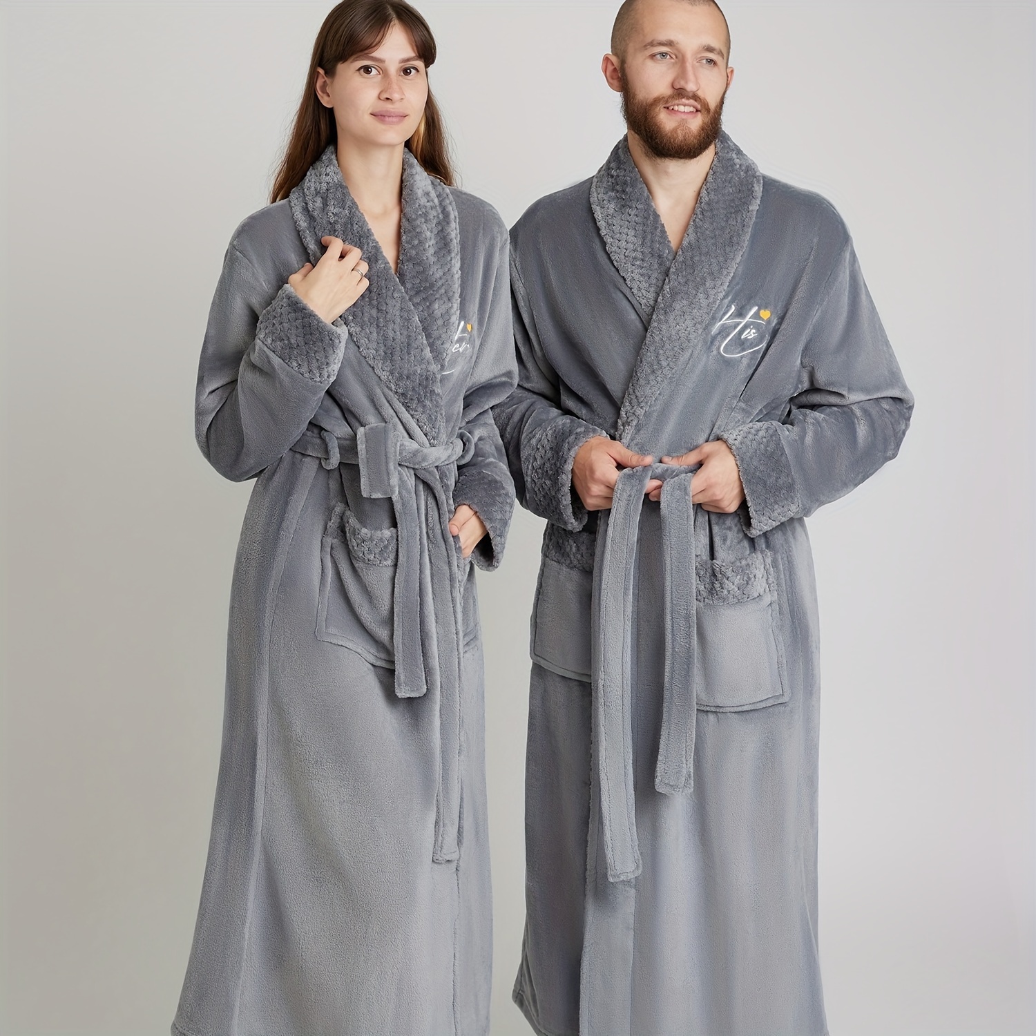 

Aw Bridal 2 Men And Women Robes Robes For Bridal Robes Bathrobes Embroidery Christmas Engagement /