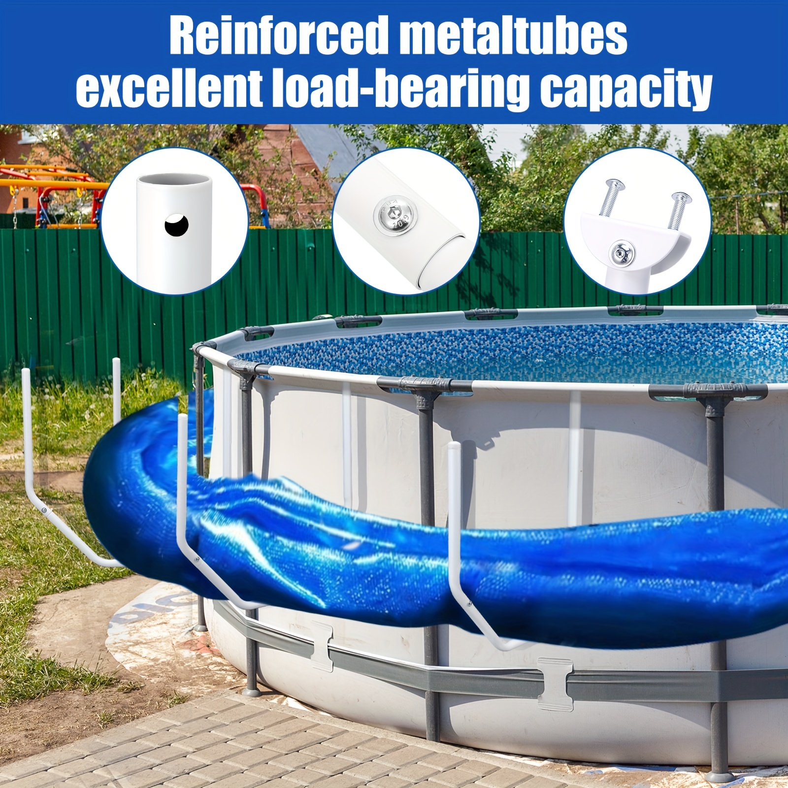 Solar Cover Holder Ground Pool Strong Solar Cover Temu