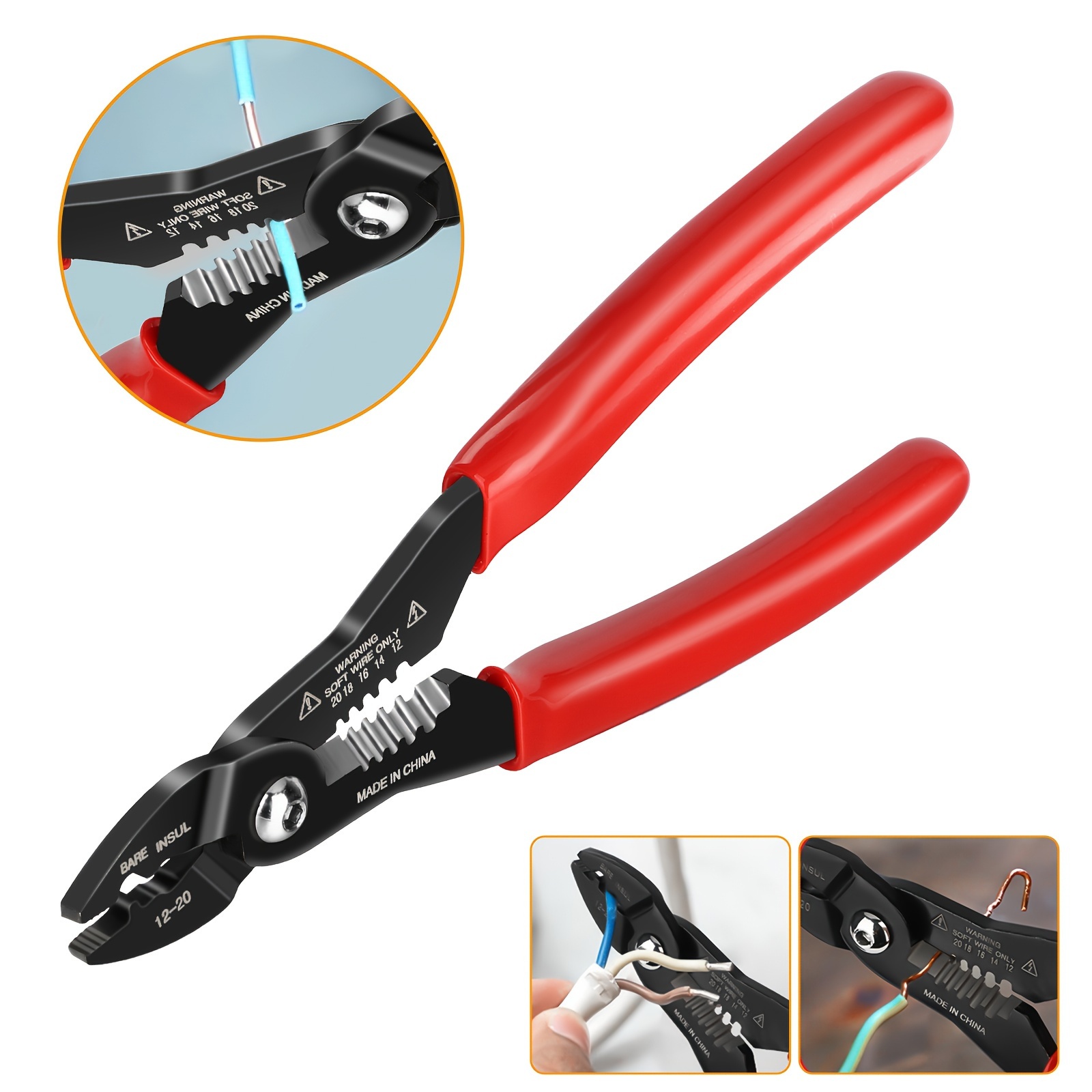 

1pc Electricians , , Crimper, & , Plier For 12 Awg