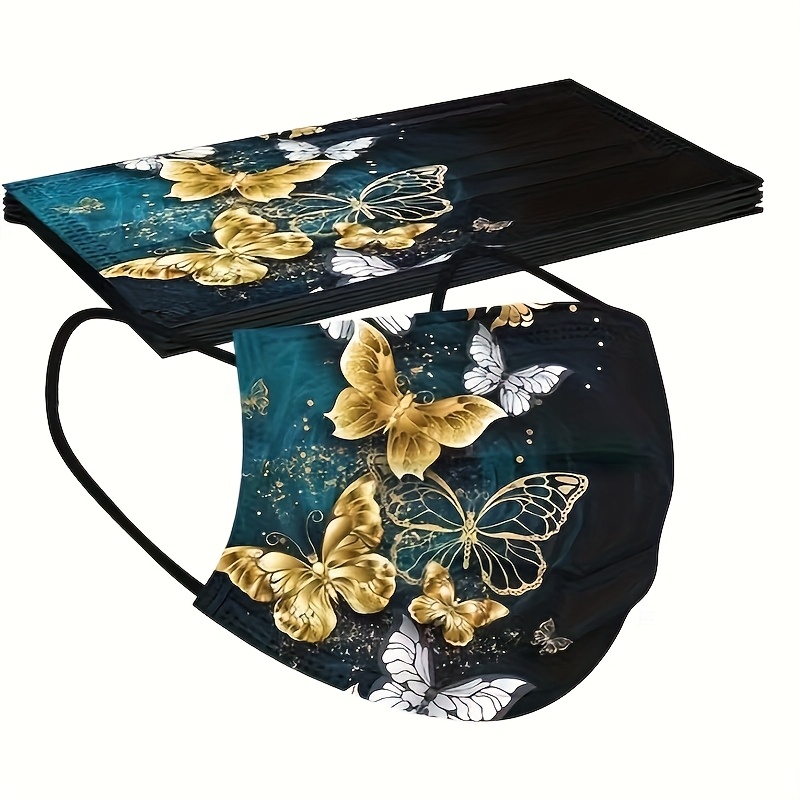 5pcs Colorful Butterfly Mask Set, Charming Series for Outdoor Use