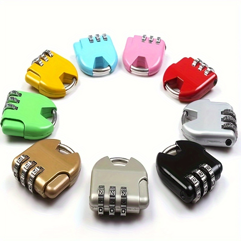 

1pc Lock Luggage Travel Padlock Key Padlock Password Padlock Backpack Lock Gym Cabinet Password Lock Wardrobe Small Lock Home Drawer Padlock