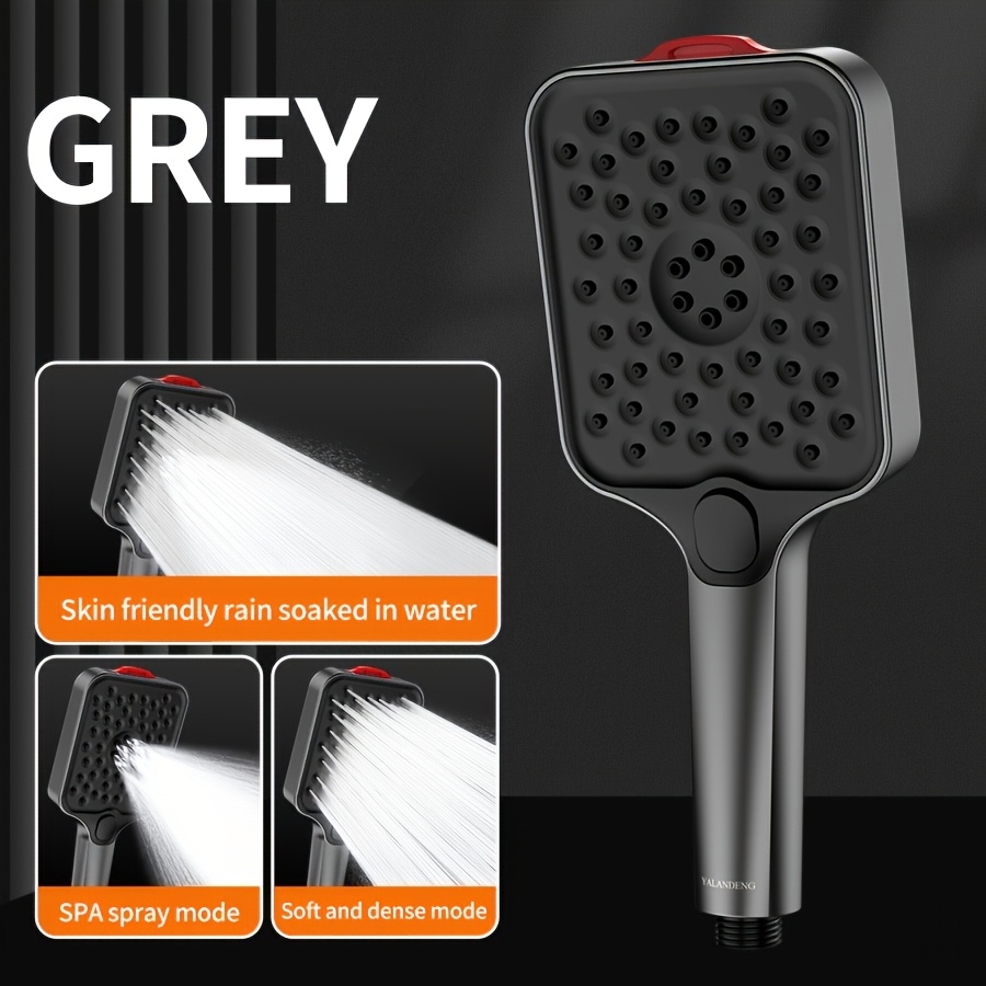 Handheld Pressure-Enhanced Showerhead with 3 Adjustable Modes