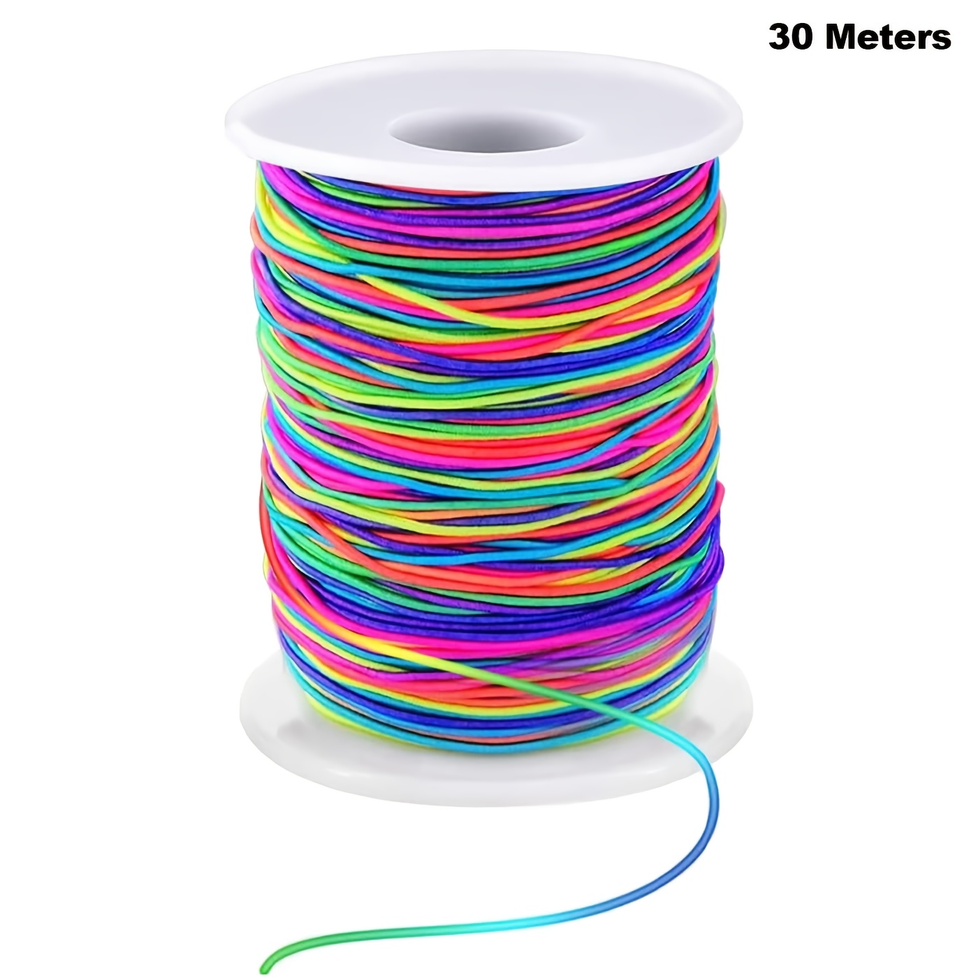 TEMU 30-meter 0.8mm Colored Nylon Rope, Sturdy And Durable Bracelet Cord, Suitable For Jewelry Making, Bracelets, Beading, Necklaces, Braids, Knot
