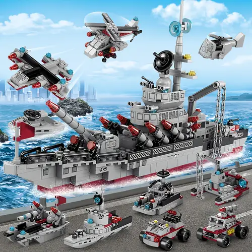 8in 1 military building block set aircraft model toy aircraft boy gift 554pcs