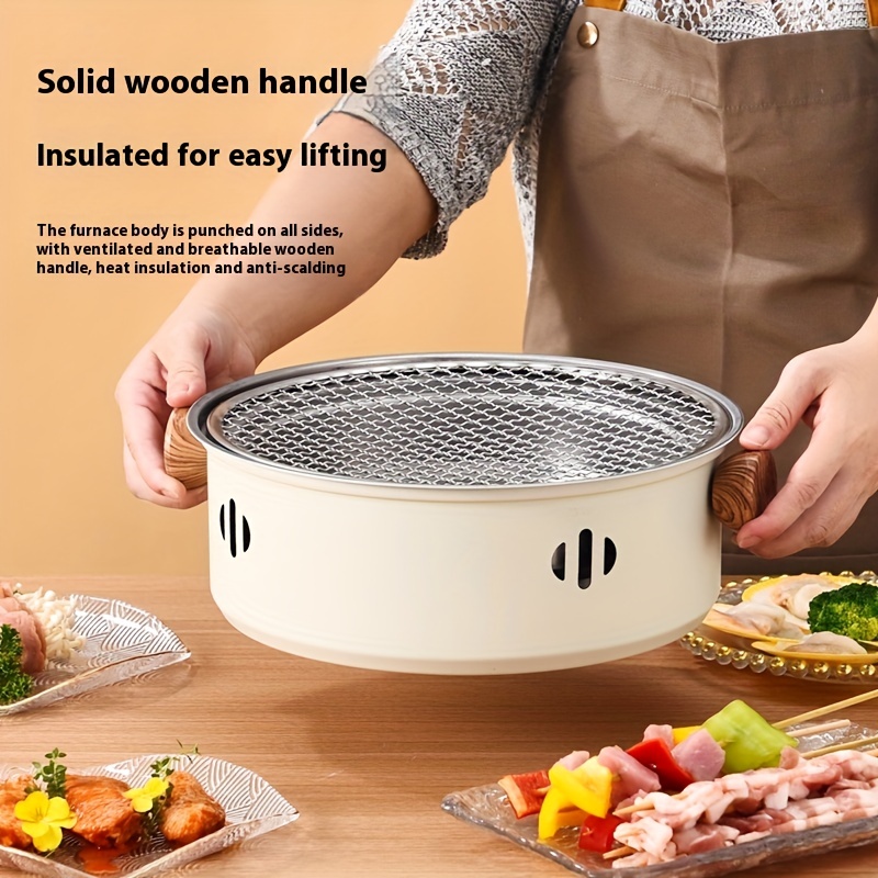 smokeless charcoal grill portable outdoor bbq tea cooking stove   camping picnics details 5