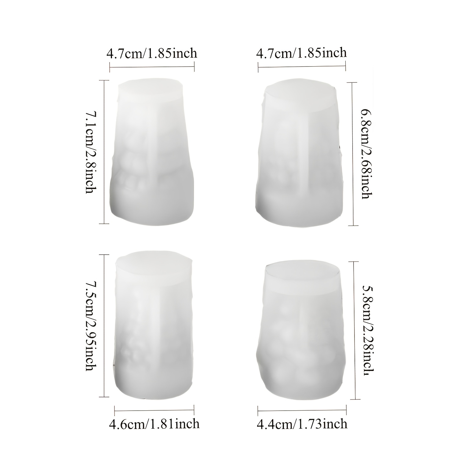 TEMU 4pcs Christmas Tree Mold Set Mini Handmade Candle Molds Christmas Tabletop Decoration Ornaments Molds High Quality Easy To Demold Christmas