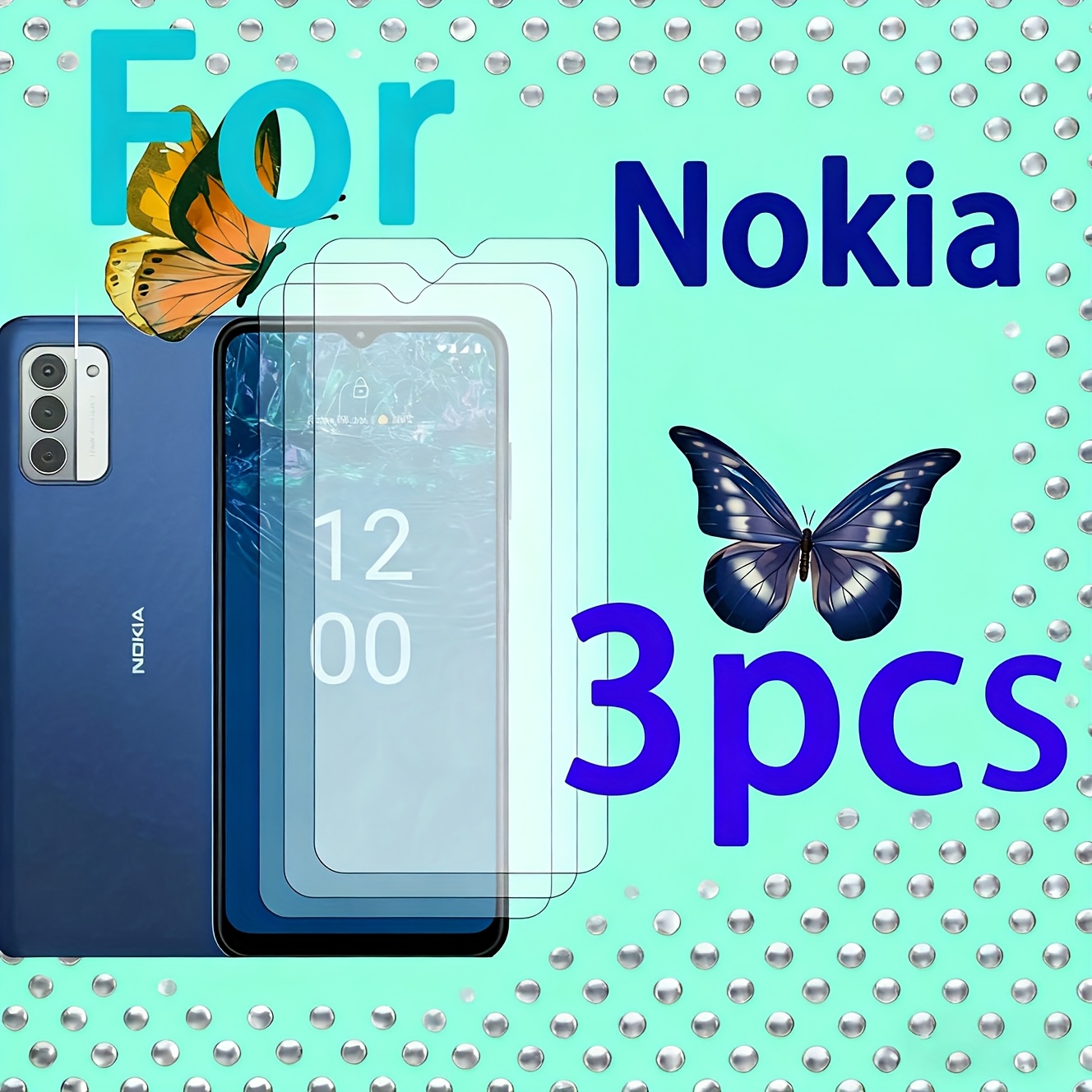 TEMU 3 шт. Захисне скло HD для Nokia C32, стійке до подряпин, антивідбиткове, висока для надзвичайно чіткого дисплея, 9H загартоване скло з