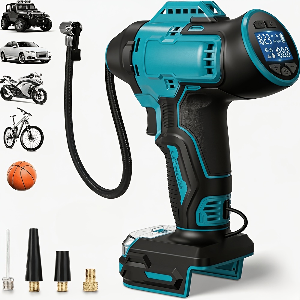 Image of Professional Cordless Inflator Compatible With 18v: 160psi With Digital Gauge For Precise, Portable Inflation Of Cars, Motorcycles & Sports Equipment. (battery Not Included)