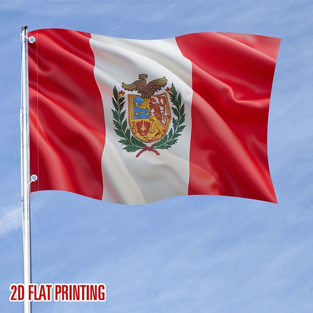 2d flat 1pc peruvian flag 2  square flag ideal for street art festivals graffiti exhibitions and creative celebrations   artists and creators