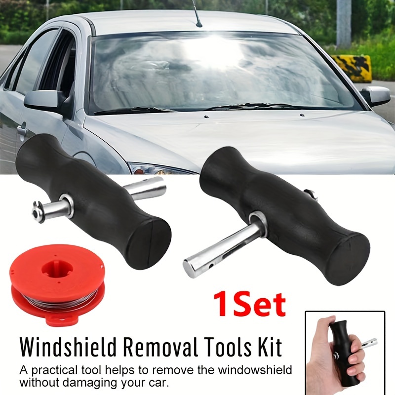 Strumento per vetri per auto, 3 pezzi Kit per rimozione parabrezza professionale per auto Set di strumenti per rimozione vetri per parabrezza