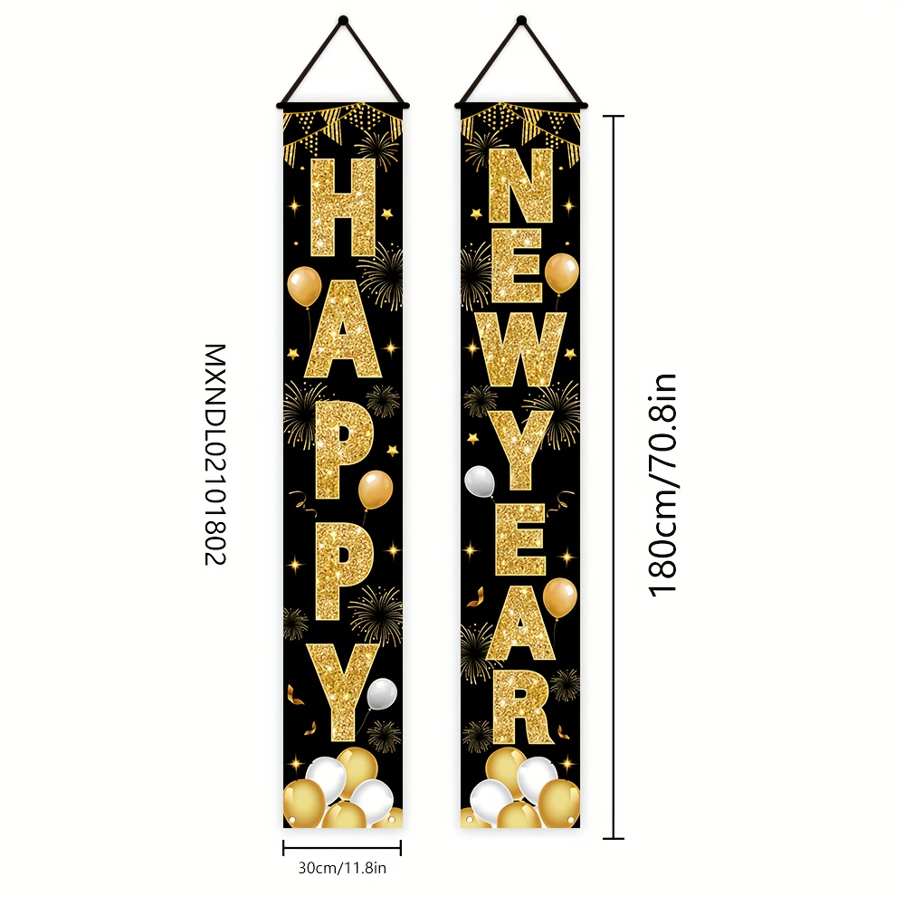 TEMU 1 New Year , 180cm X 30cm Polyester Hanging , /outdoor Decoration, Party Supplies