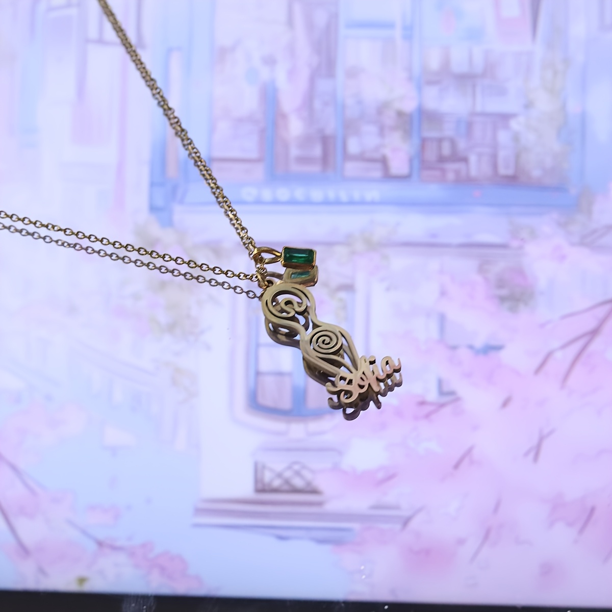 Personalized Spiral Pendant Necklace with Custom Name