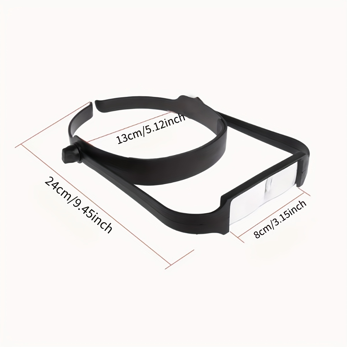 diamond painting embroidery 1 6x 2x 2 5x 3 5x adjustable head mounted magnifier lightweight and simple head   with replaceable 4x lenses for elderly reading maintenance assistance details 0