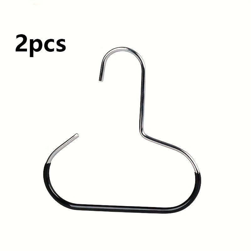 TEMU 2pcs Steel Round Hooks - Ideal For Hats, Ties, Scarves, Bags | Strong, Non-deformable | Home & Mall Storage, Accessories Organizer