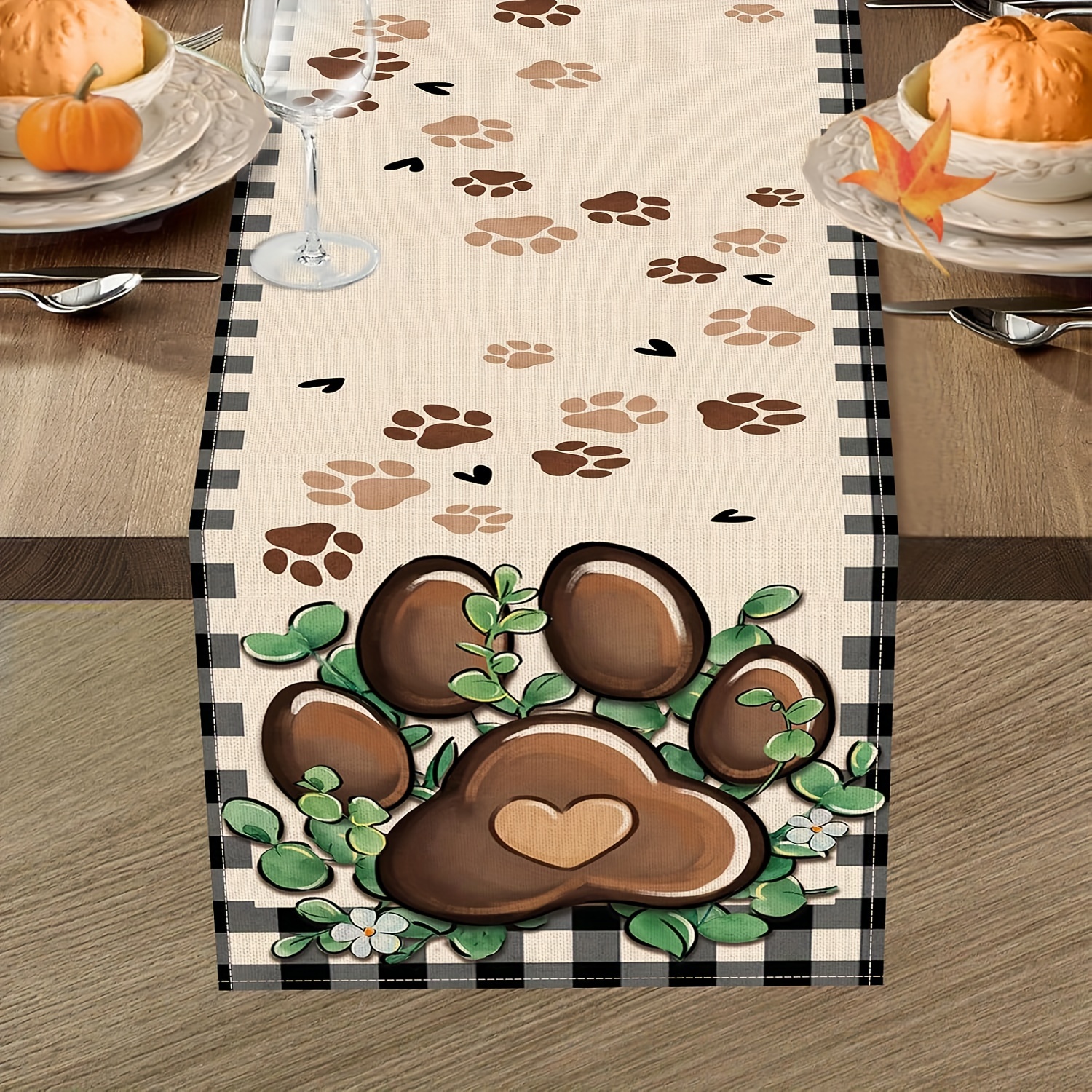 

Table , 1pc , , Polyester Rectangular Table For Party Supplies, 13x72 - Dining Table Decoration For Pet