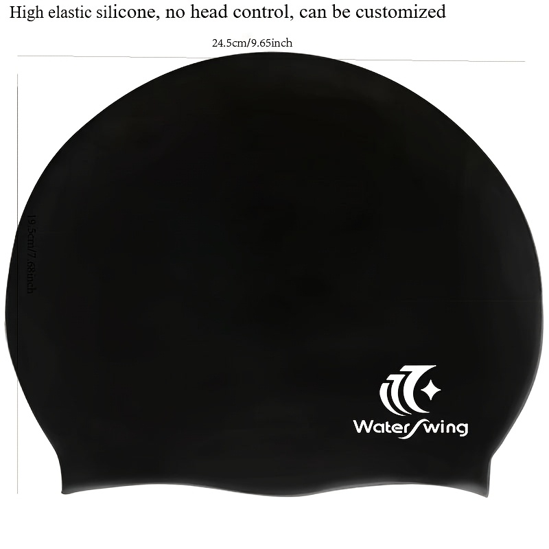 Solid Color Silicone Swim Cap for Adults