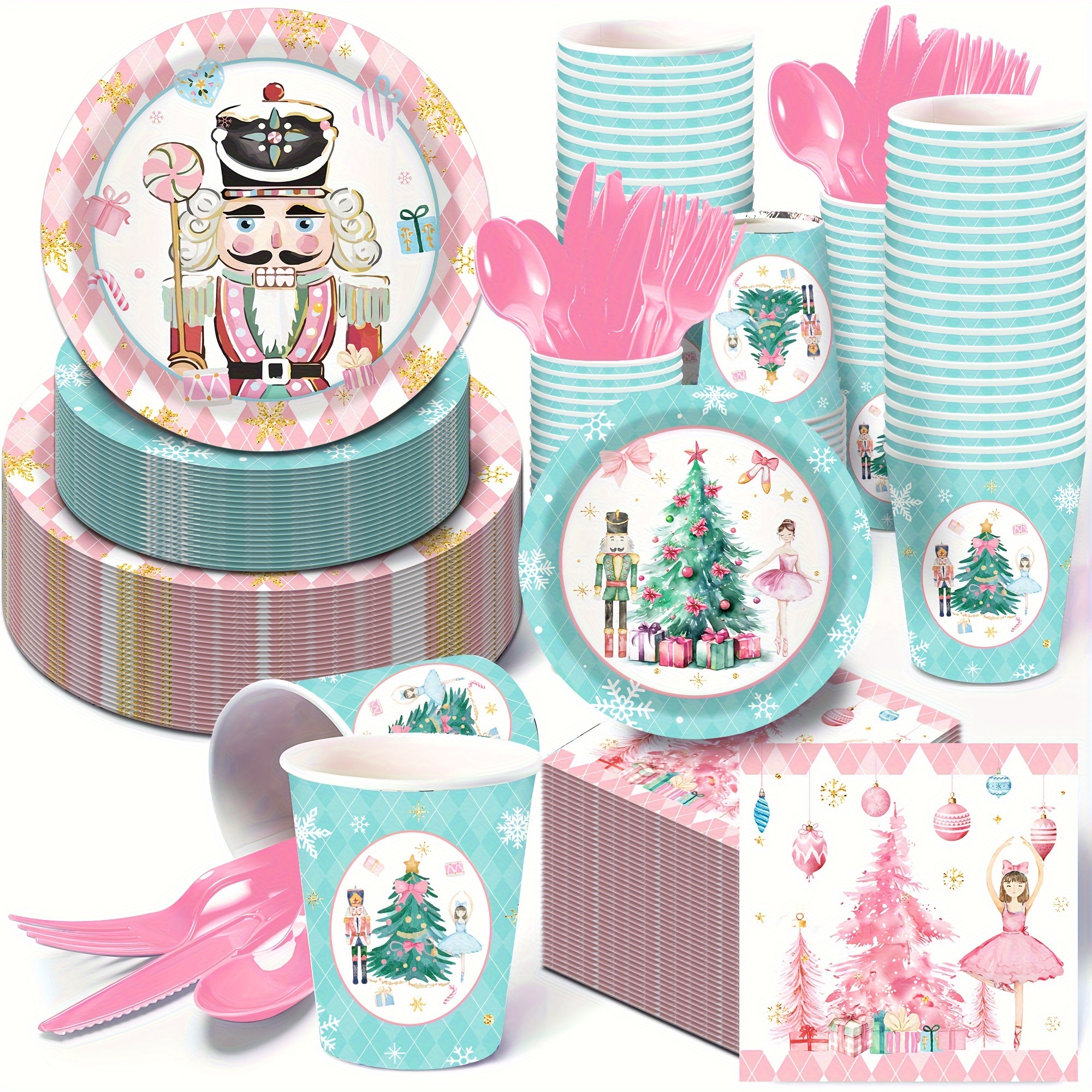 pecan for man fairy christmas tree party supplies festive tableware set with paper plates cups napkins for   details 3