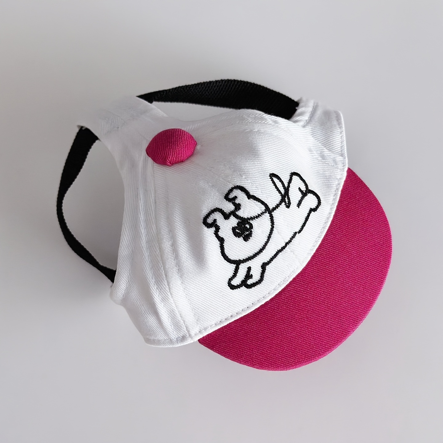 TEMU 1pc - Pet Baseball Cap For - Adjustable Snap-/pullover Sun Hat With Embroidery Design, Suitable For Small Medium Breeds, Outdoor Beach Party