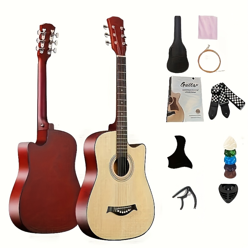 Folk Guitar Set - Basswood Acoustic Guitar, Includes Guitar +... product image 8