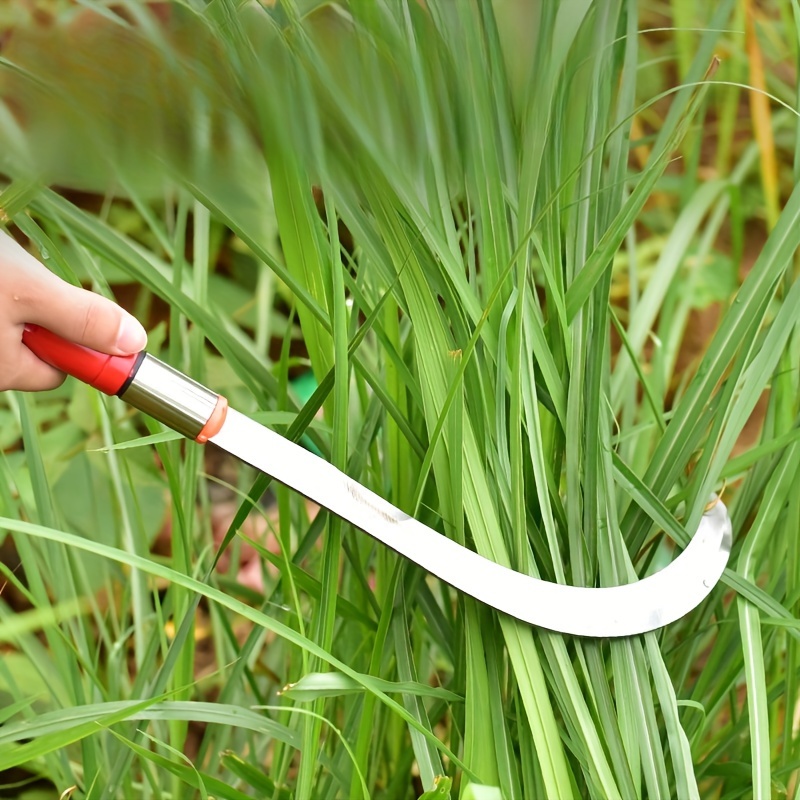 

Mowing Scythe, Outdoor Multifunctional Mowing Willow Blade With Ergonomic Non-slip Short Handle For Lawn And Garden Maintenance, Shrub Clearance