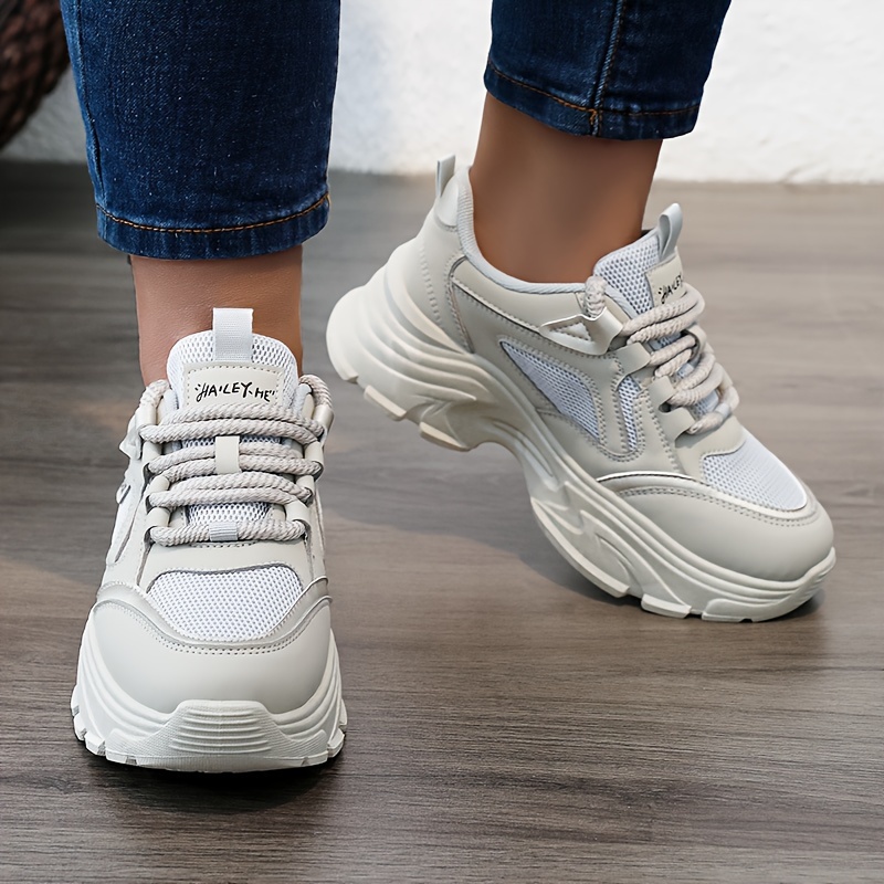 2024 New Outdoor Spring/Summer Casual Dad Shoes Breathable Thick Sole  Women's Sneakers