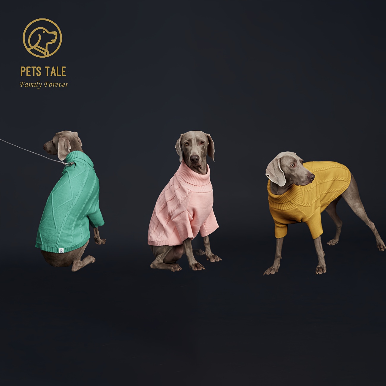 

1pc Dog Sweater With Sleeves, Cable Knit, And D-ring Hole Detail For Dogs Clothing