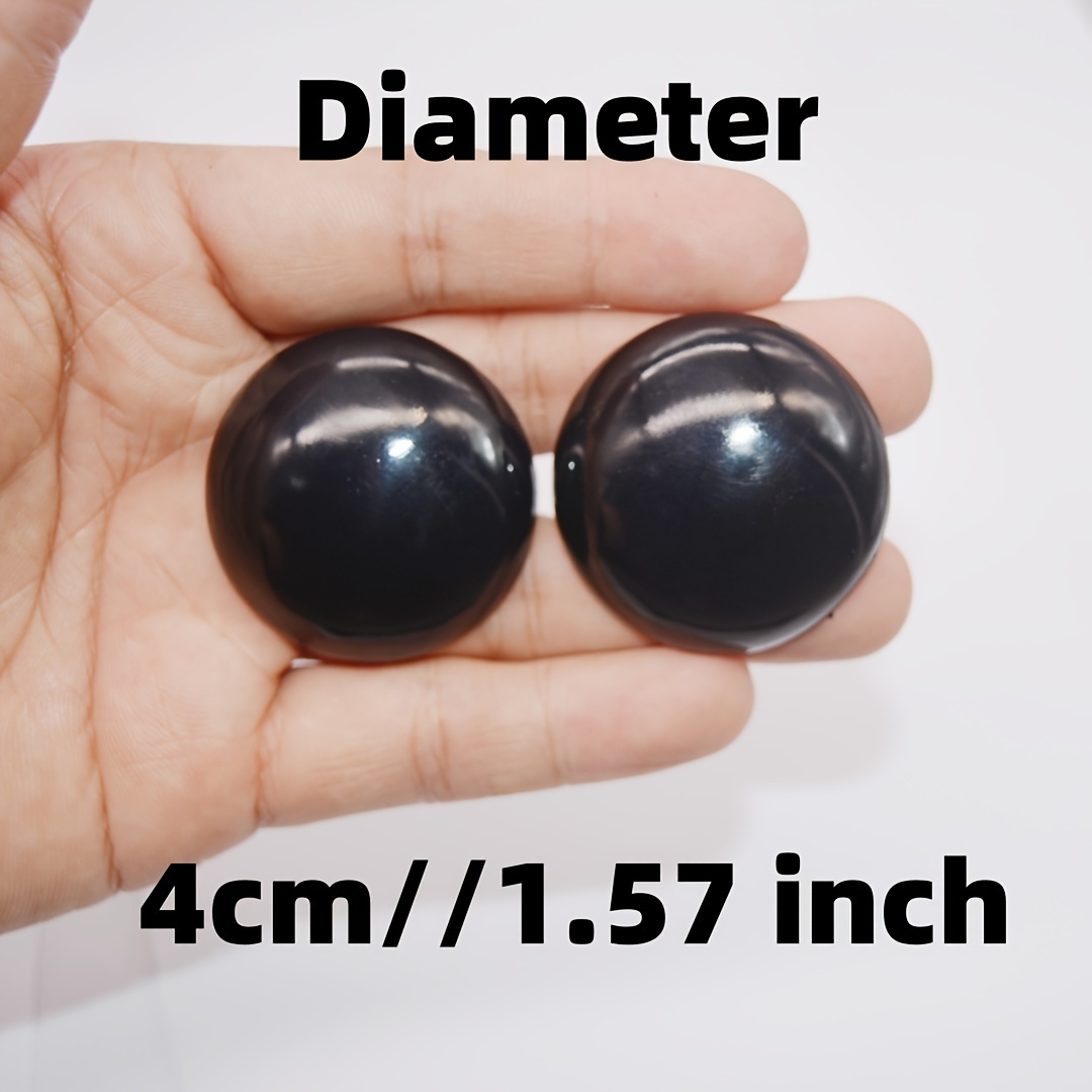 3/3.5/4cm Large Size Screw Rod Doll Eyes, Hugging Bear Super Large Size Plush Toy Black Plastic Big Eyes