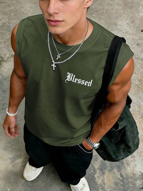 mens casual sleeveless athletic vest