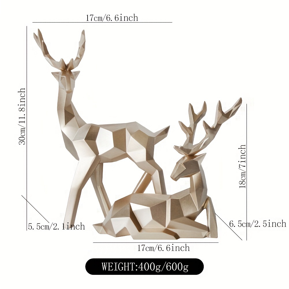 2 Reindeer Statue Ornaments, Home Decorations, Tv Cabinets, Home Offices, Wine Cabinets, Decorative Resin Crafts