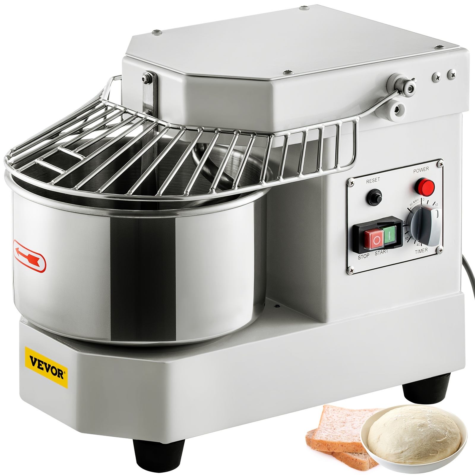 8 5qt commercial food mixer 450w dual rotating dough   stainless steel bowl   timer baking equipment for restaurant   Product details 1