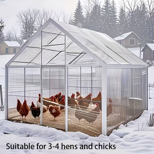 durable plastic chicken coop waterproof and windproof fabric suitable for 3 4 hens and chicks weatherproof outdoor poultry shelter with ventilation mesh proof design easy to assemble ideal gift for chicken keepers