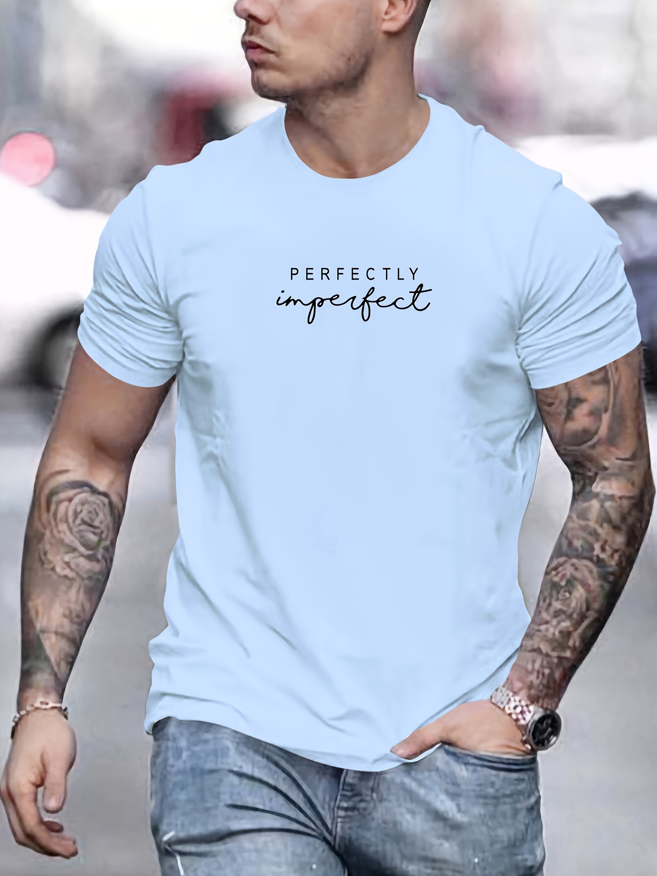 Men'S Print T-Shirt, Short-Sleeved Casual Round-Neck T-Shirt for Summer