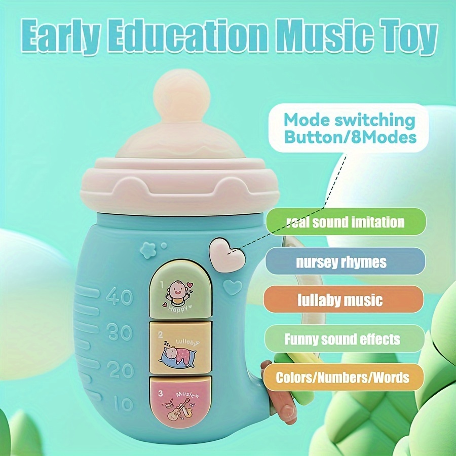 

Interactive Baby Music Rattle Toy - Early Learning Sound Play For Infants 0-3 Years, Safe Silicone Pacifier Design, Perfect Gift With Random Accessory Colors