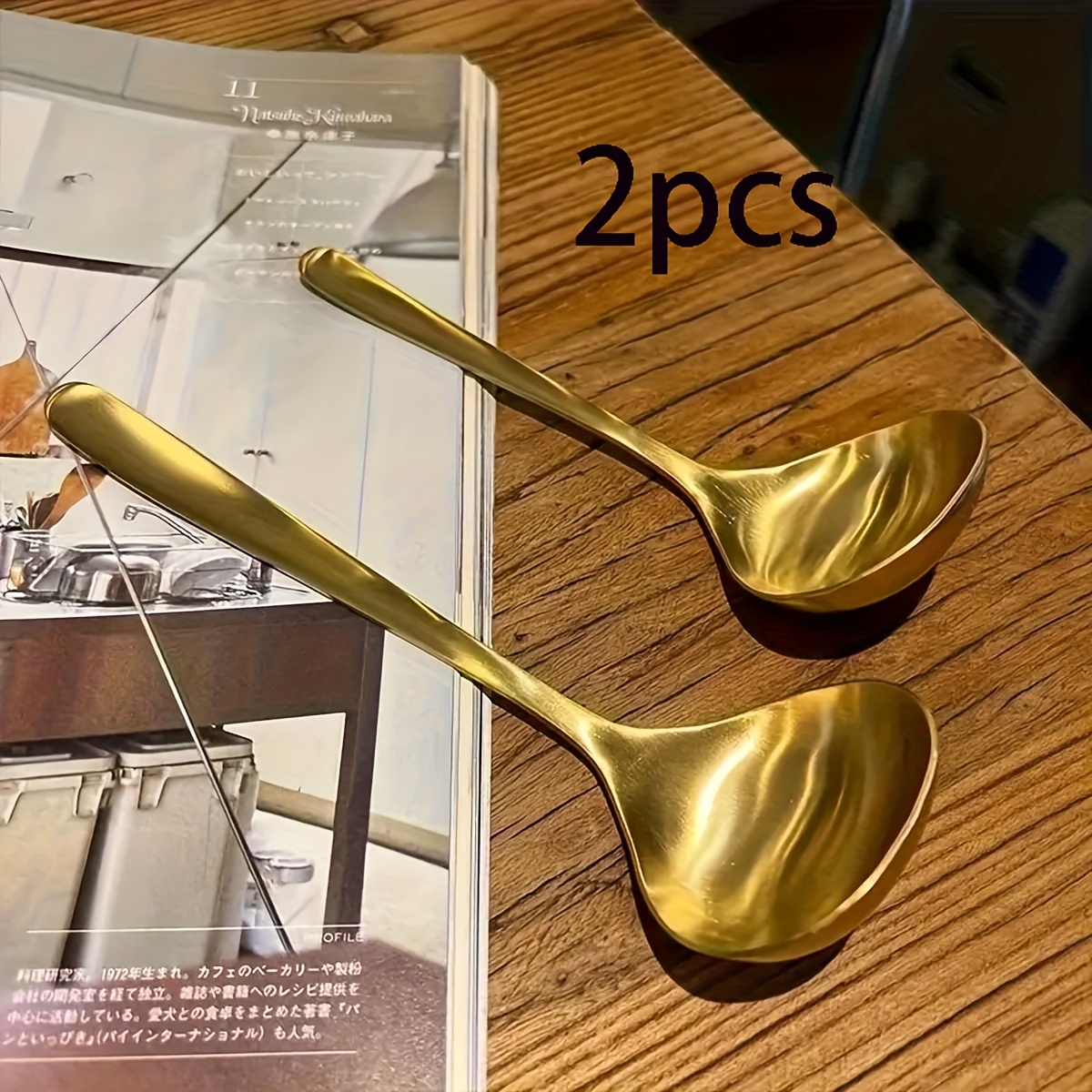 2pcs Household Thickened Long Handle Hot Pot Seasoning Spoon, Special Spoon For Breakfast , Durable And Easy-to-, Polished Surface Treatment, Tableware