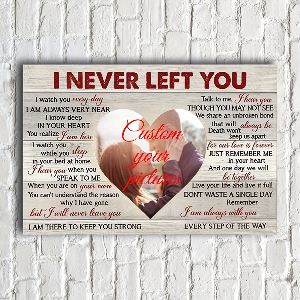 

1pc (custom) Love Poster Commemorative, I Will Never Leave You, Heaven Landscape Canvas Wall Wooden Framed Decor 11.8x15.7 Inch Eid Al-adha Mubarak